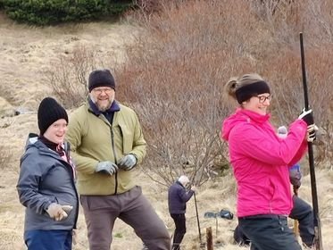 Nemendur í göngustígagerð