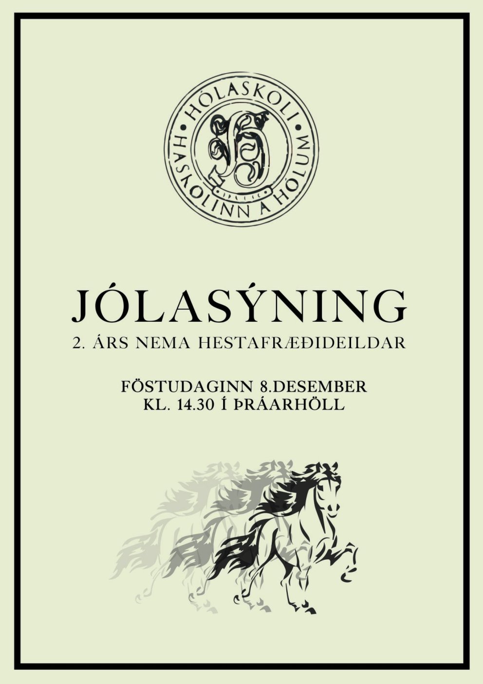 Jólasýning hestafræðideildar