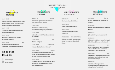Dagskrá jafnréttisdaga