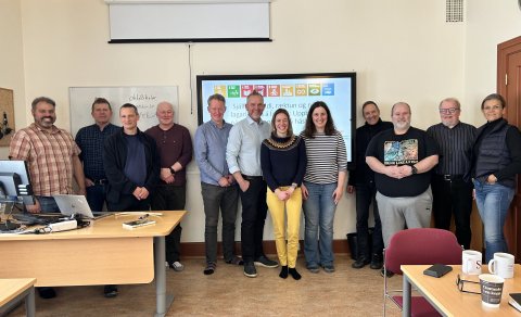 From left to right: Haseeb Randhawa (HÍ), Ólafur Sigurgeirsson (Hólar), Paul Debes (Hólar), Theódór …