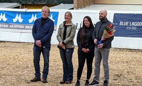 Við verðlaunaafhendingu