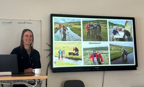 Meistaraverkefni um hegðun bleikju kynnt á föstudagsmálstofu